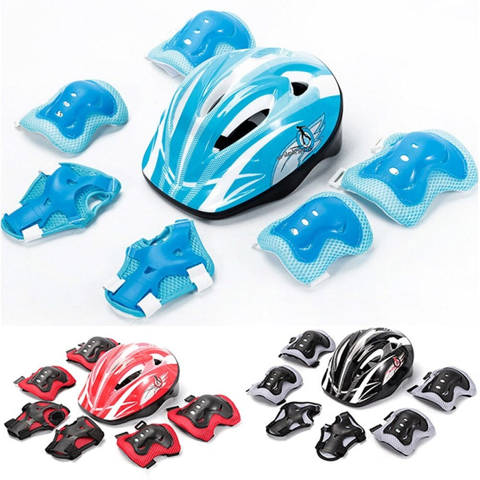 Adjustable Helmet Protective Gear Set Knee Elbow Wrist Pads For Skateboard Scooter Roller