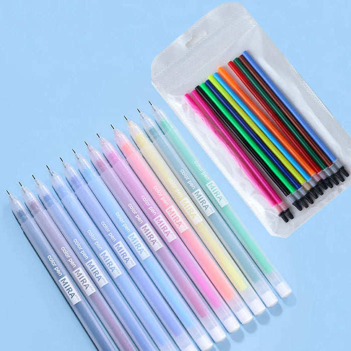 24/12 Pieces Colour Gel Pen Refill Set 0.5mm Kawaii Candy