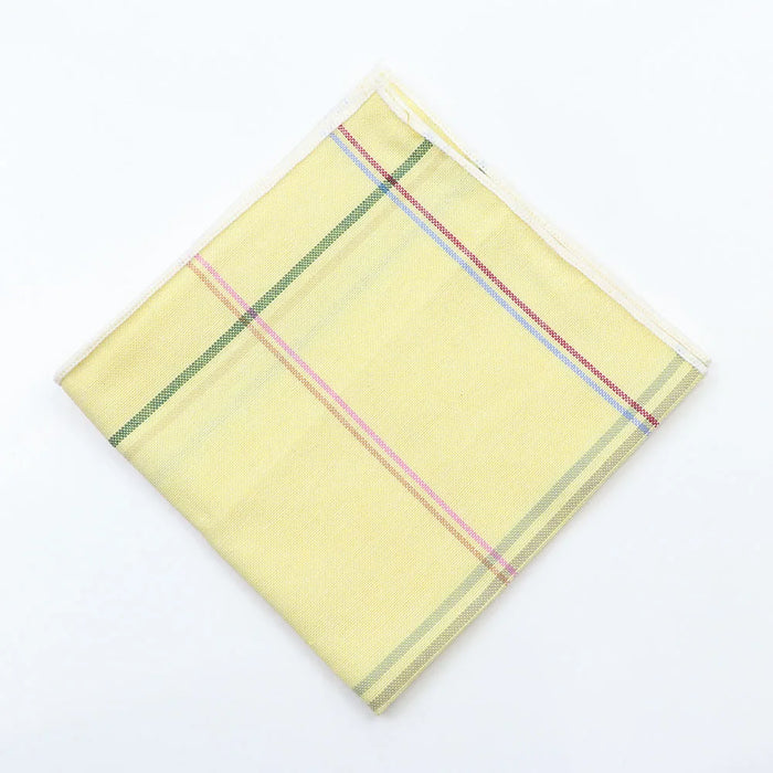 Vintage Plaid Cotton Hankerchiefs Pocket Squares