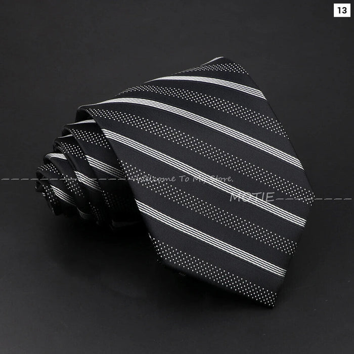 Mens Pink Purple Striped Tie For Business Weddings And Daily Wear