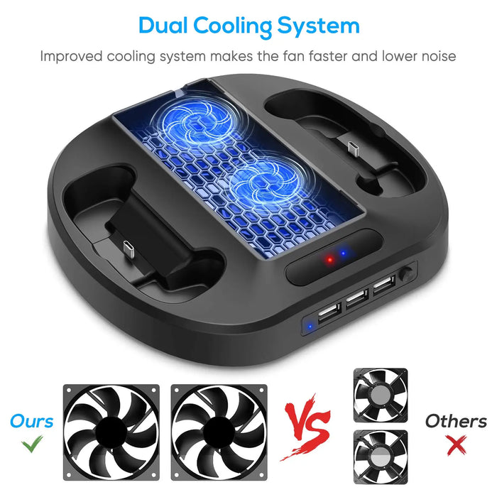 Xbox Series s Charging Stand With Cooling Fan And Usb Hubs