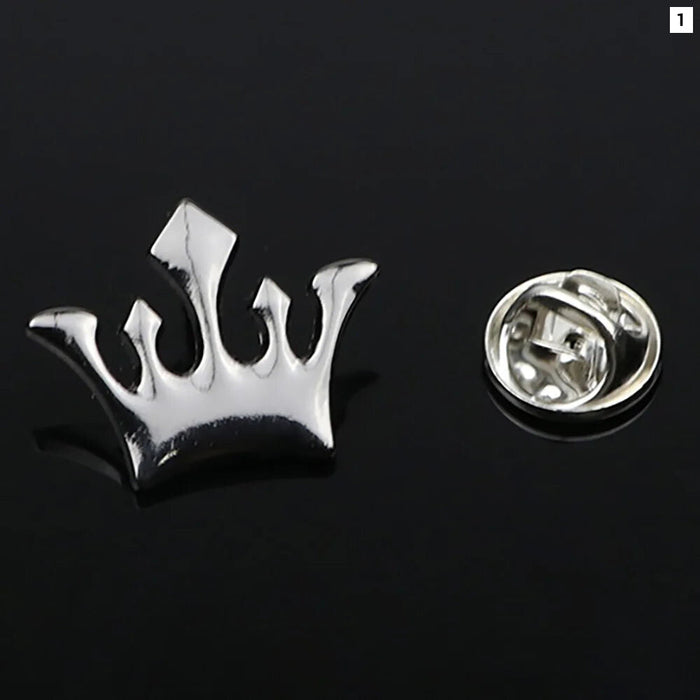 Shine Bright With Our Novelty Crown Star Lapel Pin For Suits Dresses