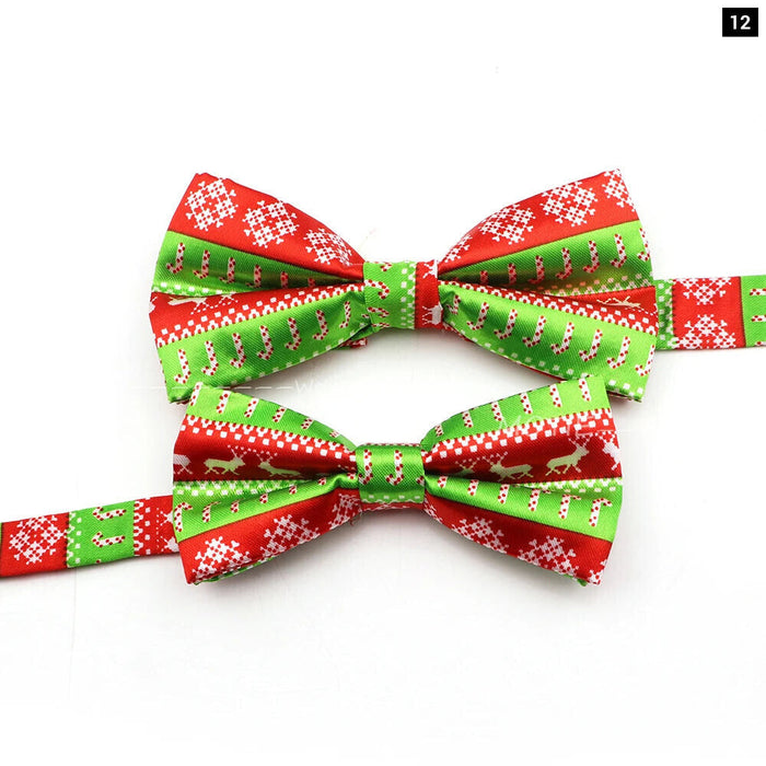 Christmas Bowtie Snowflake Pattern Polyester Parent-Child Wedding Party Accessories