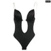 Deep v Neck Plunge Bodysuit With Padded Push Up