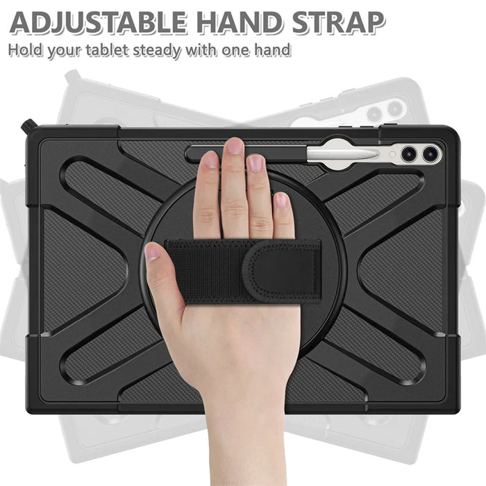 For Samsung Galaxy Tab S8 S9 Ultra 14.6 Inch Sm-X900 X906 Sm-X910 Portable Rotation Hand Ring Stand Shockproof Tablet Case