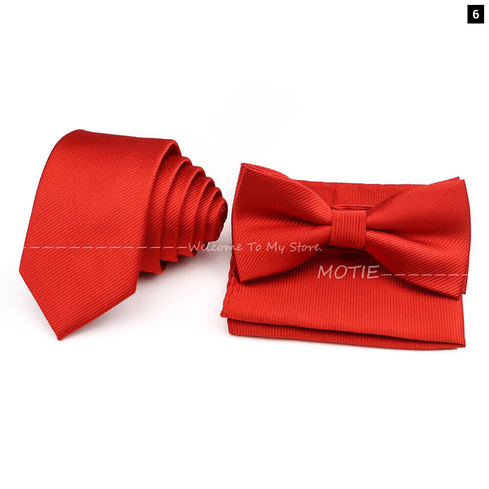 Classic Striped Tie Set For Business And Weddings