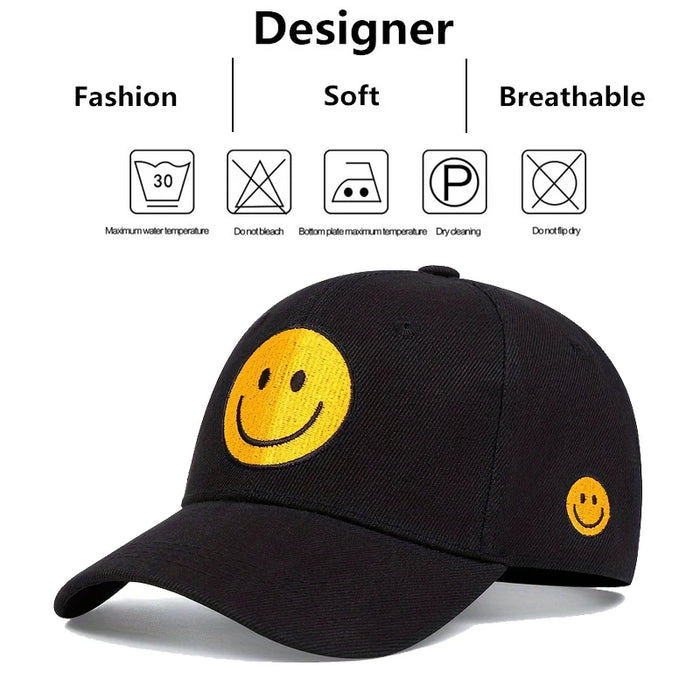 Adjustable Smiling Face Baseball Cap / Hat For Outdoor Wear