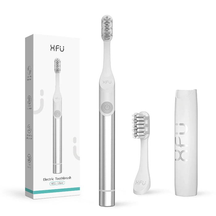 Electric Toothbrush Premium Metal Handle Rubber Coated Brush Head for Optimal Oral Care