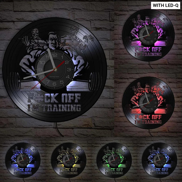 Motivational Fitness Vinyl Record Clock