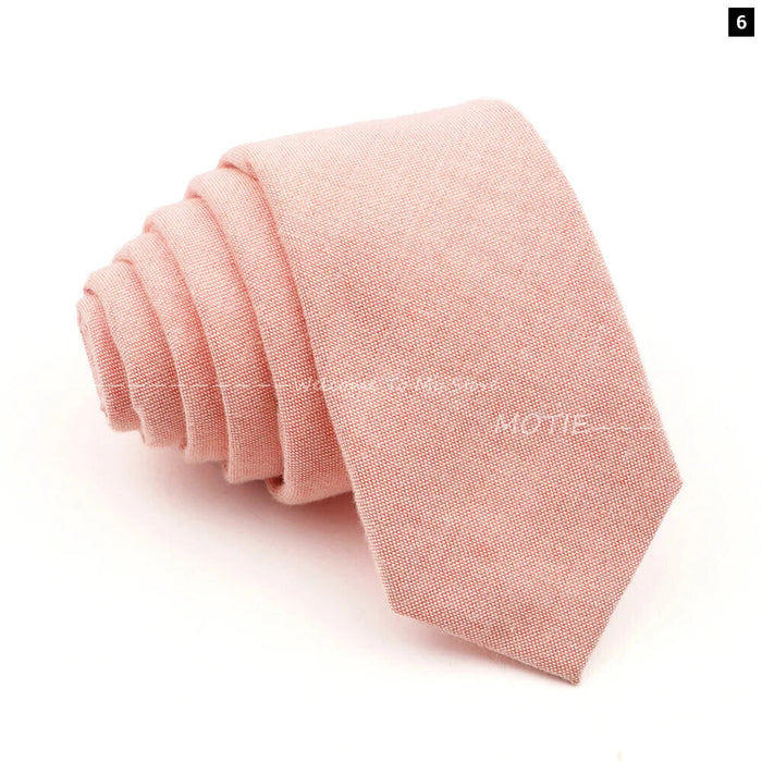 Pink Cotton Tie For Men Weddings And Daily Wear