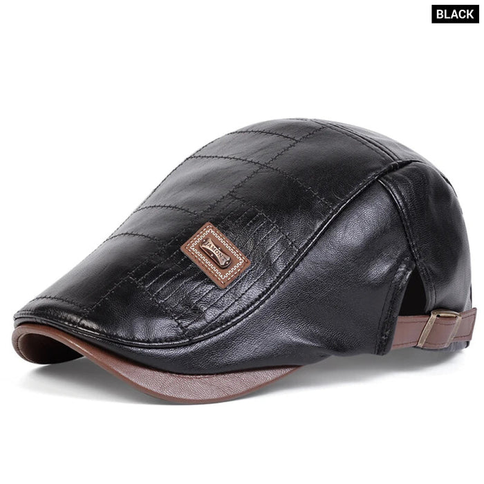 Retro Leather Sboy Cap / Hat For Men