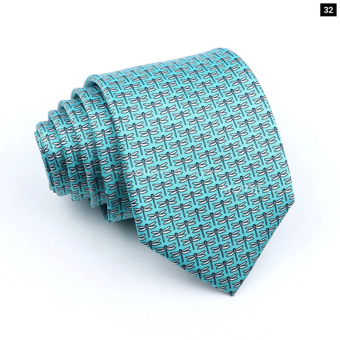 Musical Geometry Necktie Mens Blue Polyester Tie For Business And Party Wear