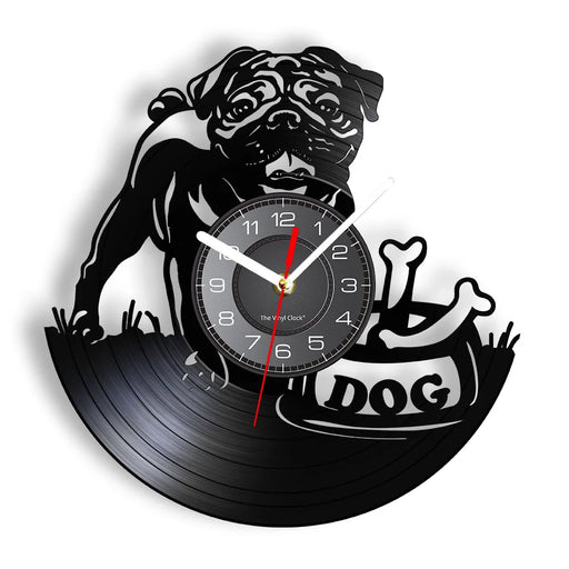 Vintage Pug Dog Wall Clock