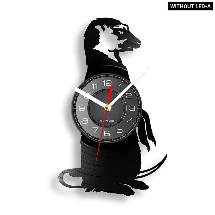 Meerkat Vinyl Record Wall Clock