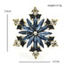 Rhinestone Snowflake Brooch Winter Flower Pin