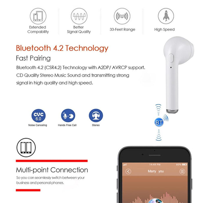 Wireless Bluetooth Earphones With 2 In 1 Function For Smartphones