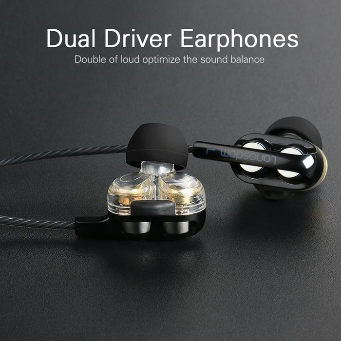 Double Moving Coil With Wheat Headset Black