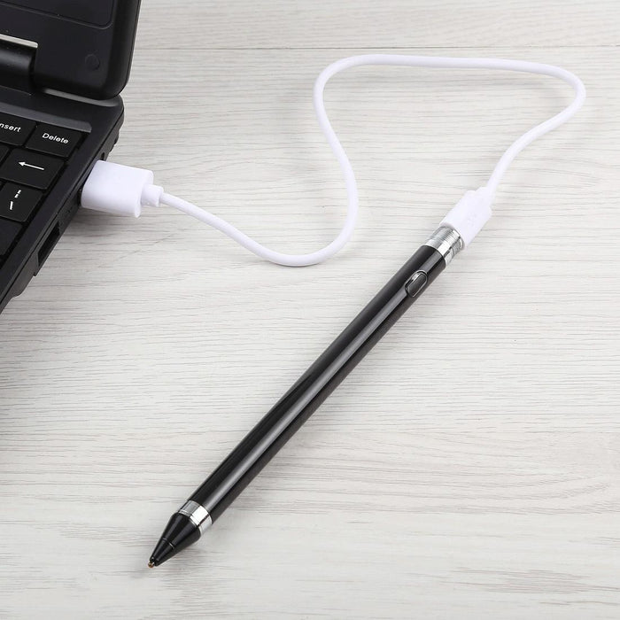 For Iphone Ipad Samsung And Other Capacitive Touch Screen Smartphones Or Tablet Pc Short Universal Rechargeable Capacitive Touch Screen Stylus Pen With 2.3Mm Superfine Metal Nib