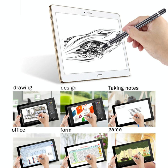For Iphone Ipad Samsung And Other Capacitive Touch Screen Smartphones Or Tablet Pc Short Universal Rechargeable Capacitive Touch Screen Stylus Pen With 2.3Mm Superfine Metal Nib