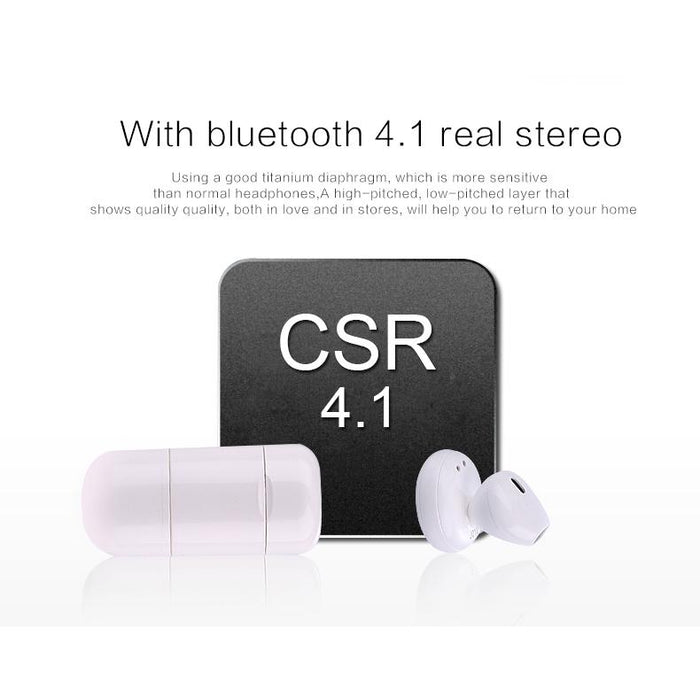 J012 Single Ear Mini Bluetooth 4.2 In-Ear Stereo Earphone With Charging Box