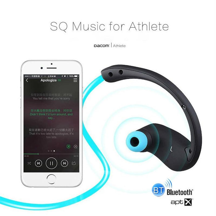 Dacom Athlete Sport Running Bluetooth Stereo Audio Earphone With Mic Red