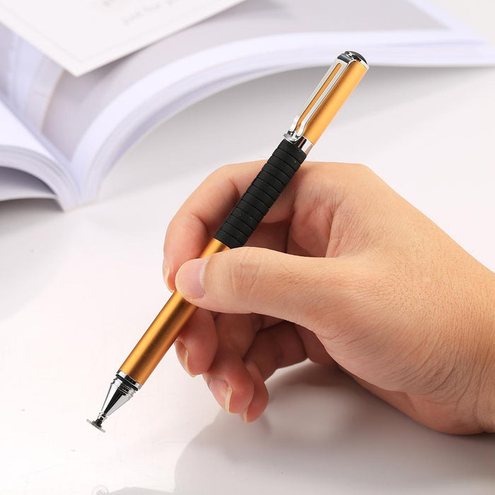 For Iphone Ipad Samsung And Other Capacitive Touch Screen Smartphones Or Tablet Pc Universal 2 In 1 Multifunction Round Thin Tip Capacitive Touch Screen Stylus Pen