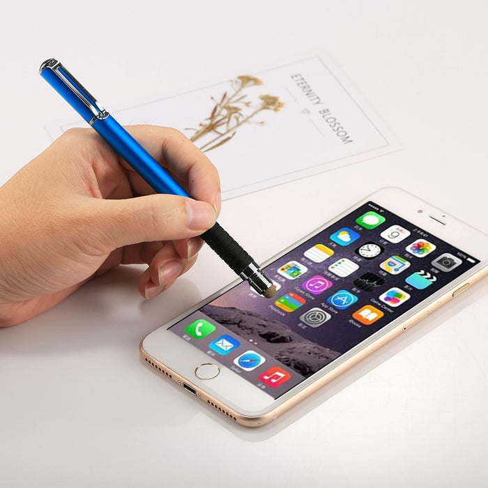 For Iphone Ipad Samsung And Other Capacitive Touch Screen Smartphones Or Tablet Pc Universal 2 In 1 Multifunction Round Thin Tip Capacitive Touch Screen Stylus Pen