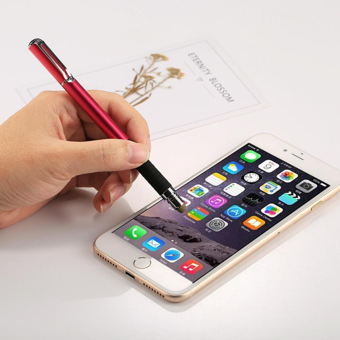 For Iphone Ipad Samsung And Other Capacitive Touch Screen Smartphones Or Tablet Pc Universal 2 In 1 Multifunction Round Thin Tip Capacitive Touch Screen Stylus Pen
