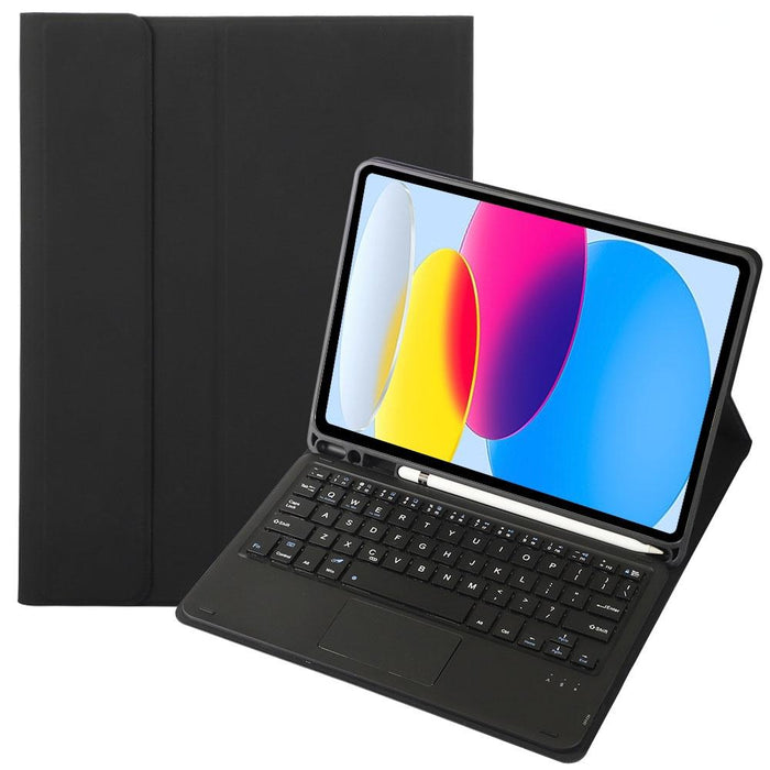 For Ipad 10Th Gen 10.9 2022 Lambskin Texture Bluetooth Touch Keyboard Leather Tablet Case With Pen Slot