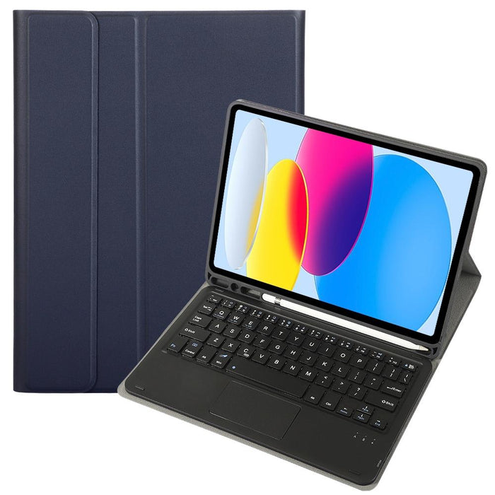 For Ipad 10Th Gen 10.9 2022 Lambskin Texture Bluetooth Touch Keyboard Leather Tablet Case With Pen Slot