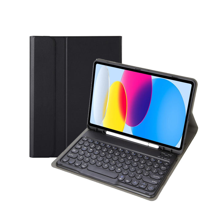 For Ipad 10Th Gen 10.9 2022 Lambskin Texture Bluetooth Keyboard Leather Tablet Case With Pen Slot