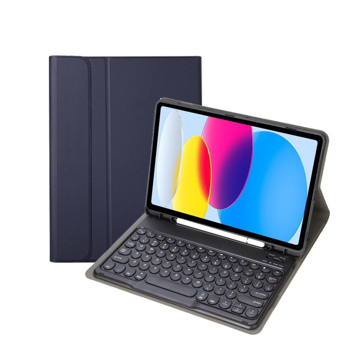 For Ipad 10Th Gen 10.9 2022 Lambskin Texture Bluetooth Keyboard Leather Tablet Case With Pen Slot