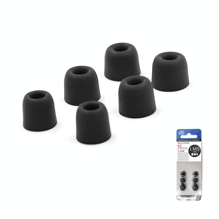 6 Pcs Sound Insulation Noise Cancelling Memory Foam Earbuds Kit For All In-Ear Earphone - L & M & S