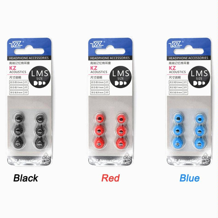 6 Pcs Sound Insulation Noise Cancelling Memory Foam Earbuds Kit For All In-Ear Earphone - L & M & S