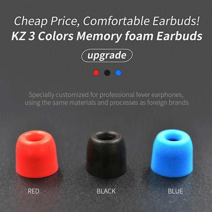 6 Pcs Sound Insulation Noise Cancelling Memory Foam Earbuds Kit For All In-Ear Earphone - L & M & S