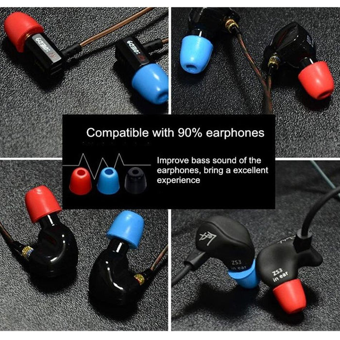 6 Pcs Sound Insulation Noise Cancelling Memory Foam Earbuds Kit For All In-Ear Earphone - L & M & S