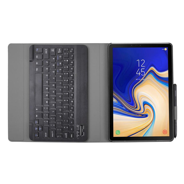 Ultra-Thin Detachable Bluetooth Keyboard Leather Tablet Case For Galaxy Tab S4 10.5 T830 / T835 With Holder