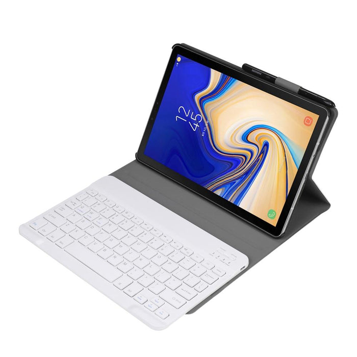 Ultra-Thin Detachable Bluetooth Keyboard Leather Tablet Case For Galaxy Tab S4 10.5 T830 / T835 With Holder