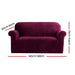 Sofa Cover Couch Covers 2 Seater Velvet Ruby Red