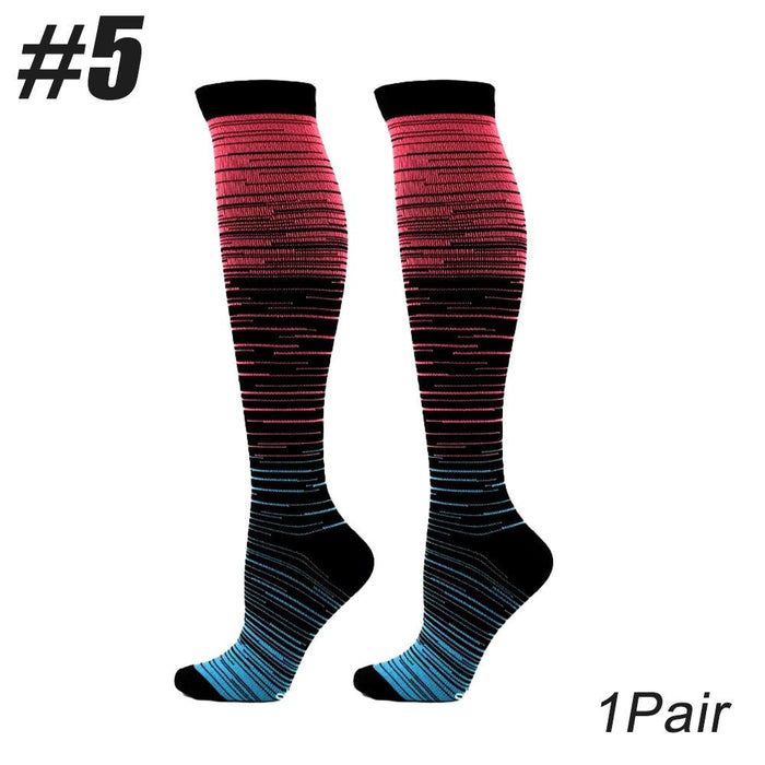 1Pair Nylon Compression Simple In Tube Socks For Men Women