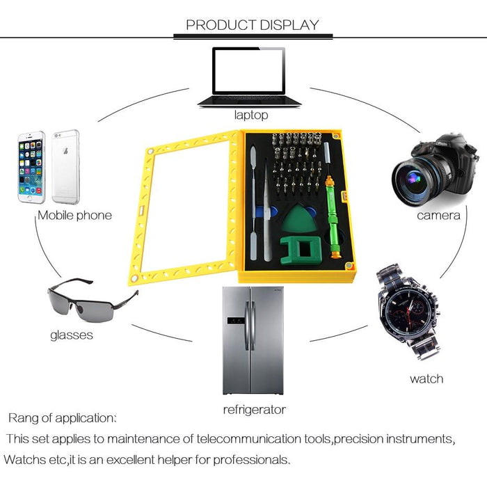 37 In 1 Professional Screwdriver Set With Magnetic Bit