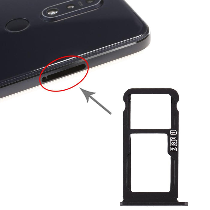 Sim Card Tray / Micro Sd For Nokia 7.1 / Ta 1100 1096 1095