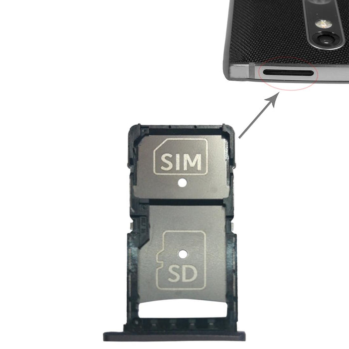 Sim Card Tray Micro Sd For Motorola Droid Turbo 2 / Xt1585