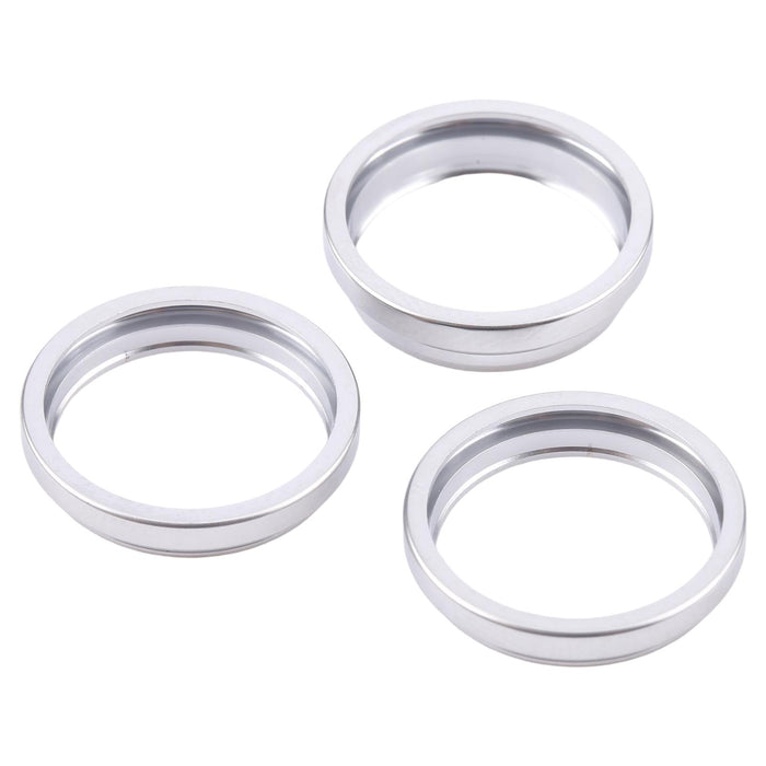 For Iphone 16 Pro Max 3Pcs / Set Rear Camera Glass Lens Metal Outside Protector Hoop Ring
