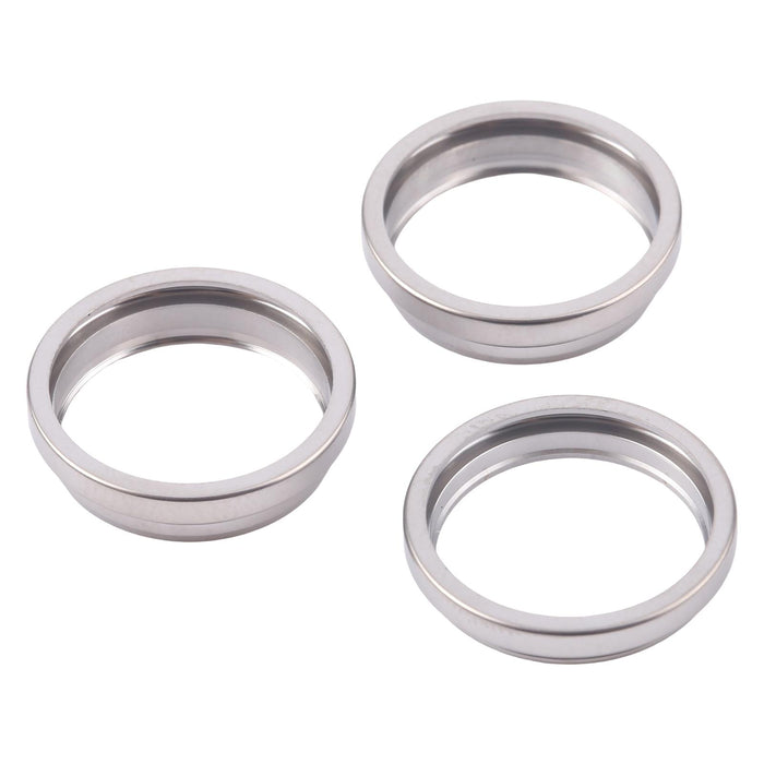 For Iphone 16 Pro Max 3Pcs / Set Rear Camera Glass Lens Metal Outside Protector Hoop Ring