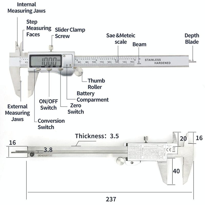 0-150mm Lcd Digital Calipers Electronic Vernier Caliper