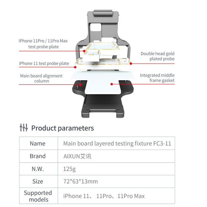 Aixun Fc3 11 Mainboard Laye Testing Fixture For Iphone