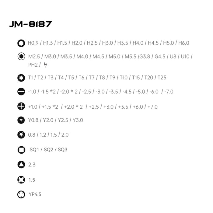 Jakemy Jm 8187 83 In 1 Magnetic Screwdriver Set