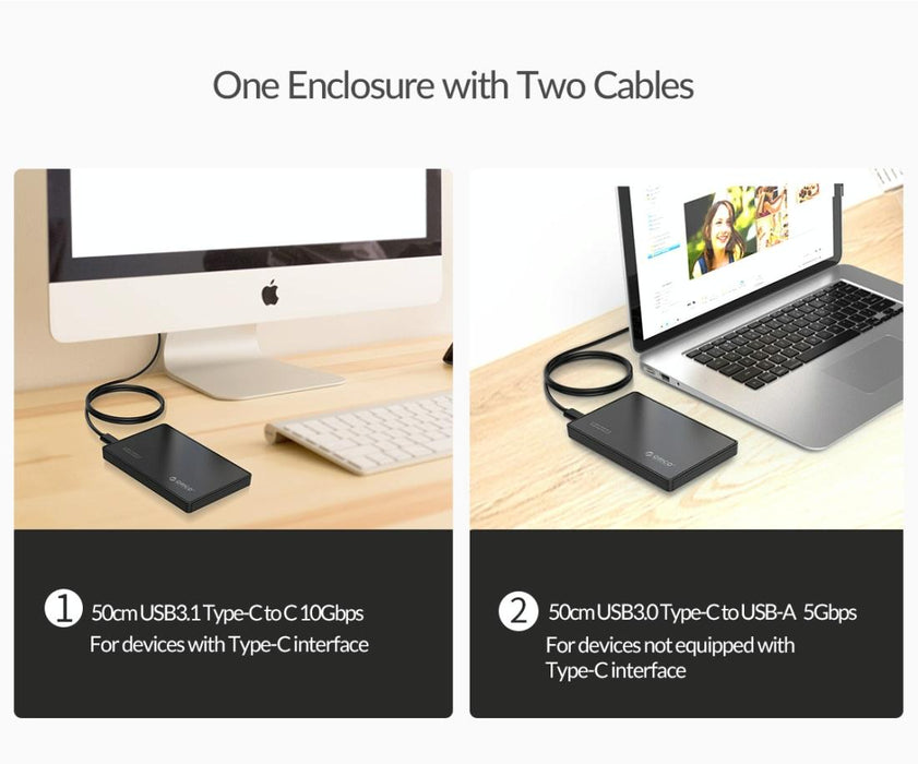 Portable 2.5 Usb-c Hdd Enclosure - Fast & Compact