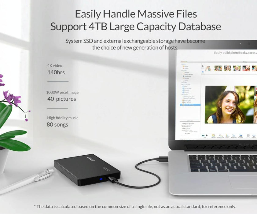 Portable 2.5 Usb-c Hdd Enclosure - Fast & Compact